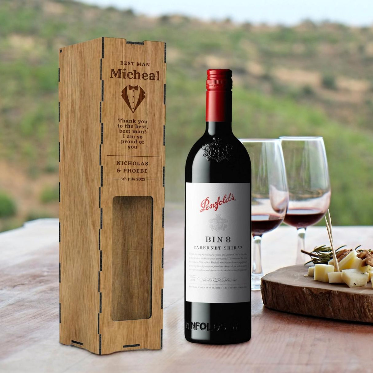 Personalised Engraved Wine Box