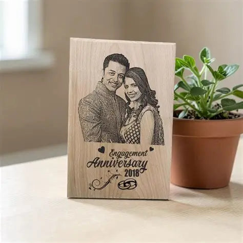 Engraved Wooden Photo Frame