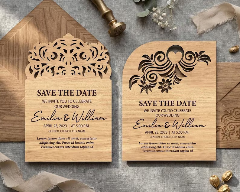 Custom Engraved Wooden menu