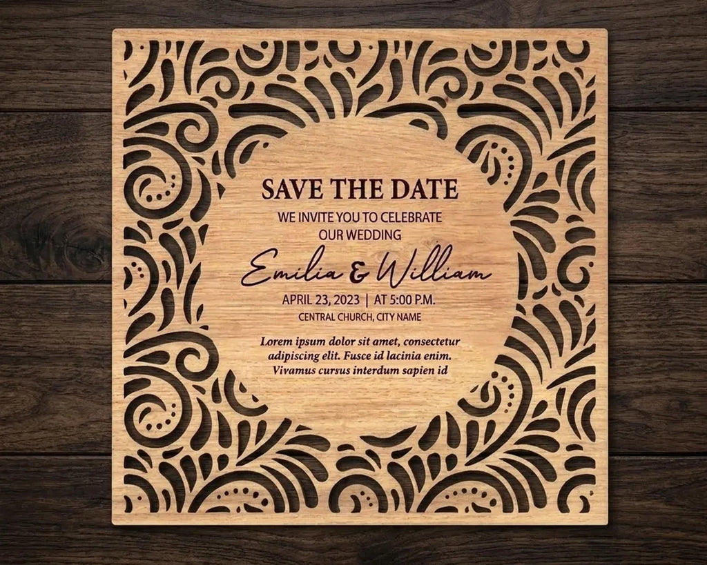 Custom Engraved Wooden menu