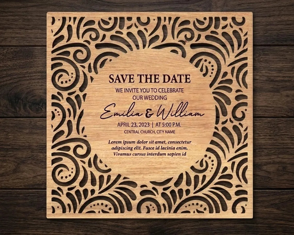 Custom Engraved Wooden menu